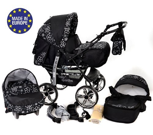 toy pram with car seat